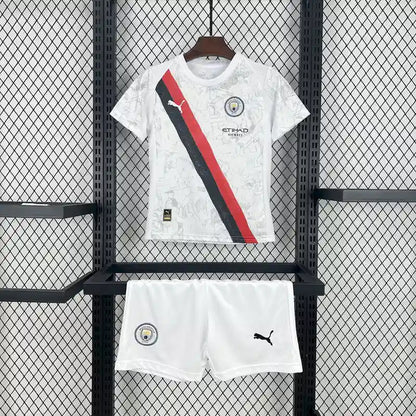 Manchester City Secundária Kit Criança 25-26