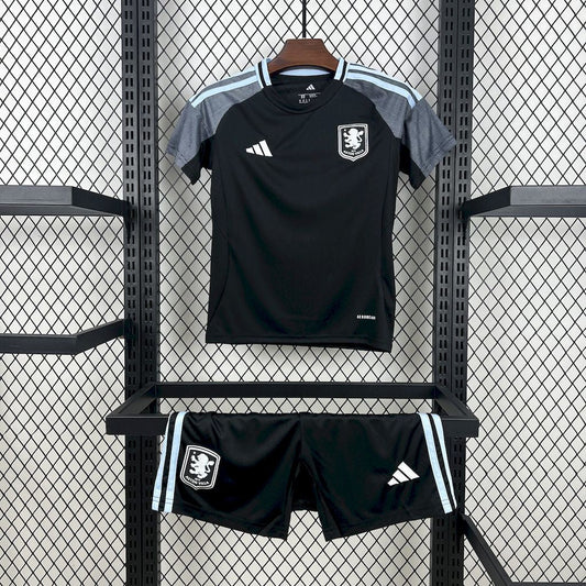 Aston Villa Secundária Kit Criança 25-26